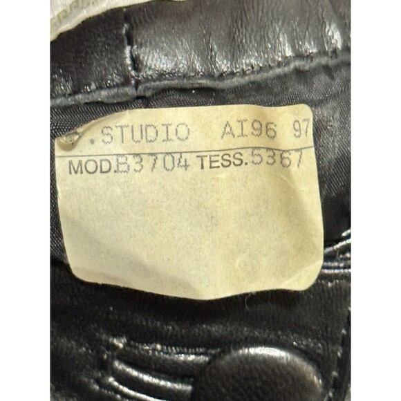 Ferretti Studio by Aeffe Italy Vintage 90s Leather Pants Women’s 8 - Picture 3 of 7
